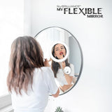 Flexible Mirror 10x Magnification 7” Make Up Round Vanity Flexible Mirror for Home, Bathroom use with Super Strong Suction Cups As