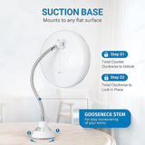 Flexible Mirror 10x Magnification 7” Make Up Round Vanity Flexible Mirror for Home, Bathroom use with Super Strong Suction Cups As