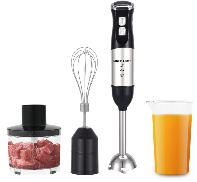 Handi Immersion Blender - SS Shaft & Blade w/2-Speed Controls, Black/SS, 1200 Watts DC Motor