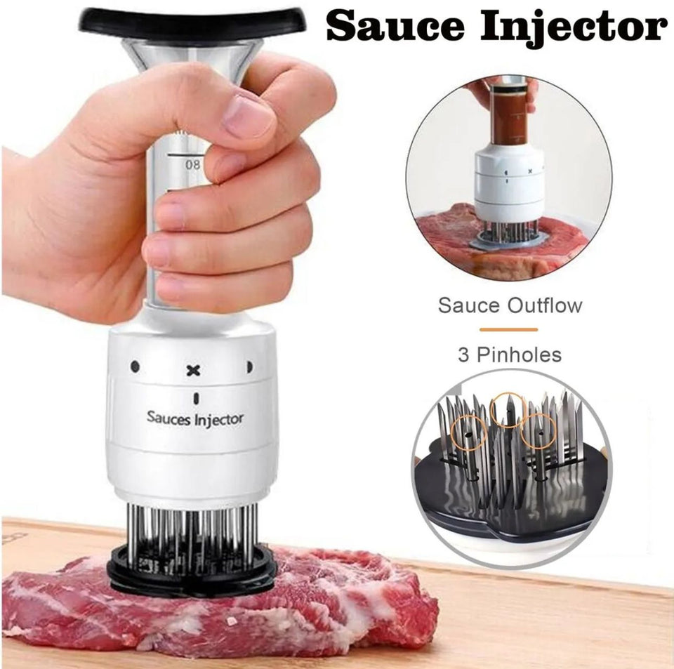 Stainless Steel Meat Marinade Injector Kitchen Tool for Flavorful and Tender Meat, Ideal for Cooking Enthusiasts