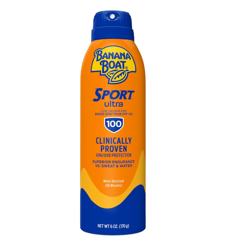 Banana Boat Sunscreen UltraMist Sport Performance Broad Spectrum Sun Care Sunscreen Spray - SPF 100, 6 Ounce