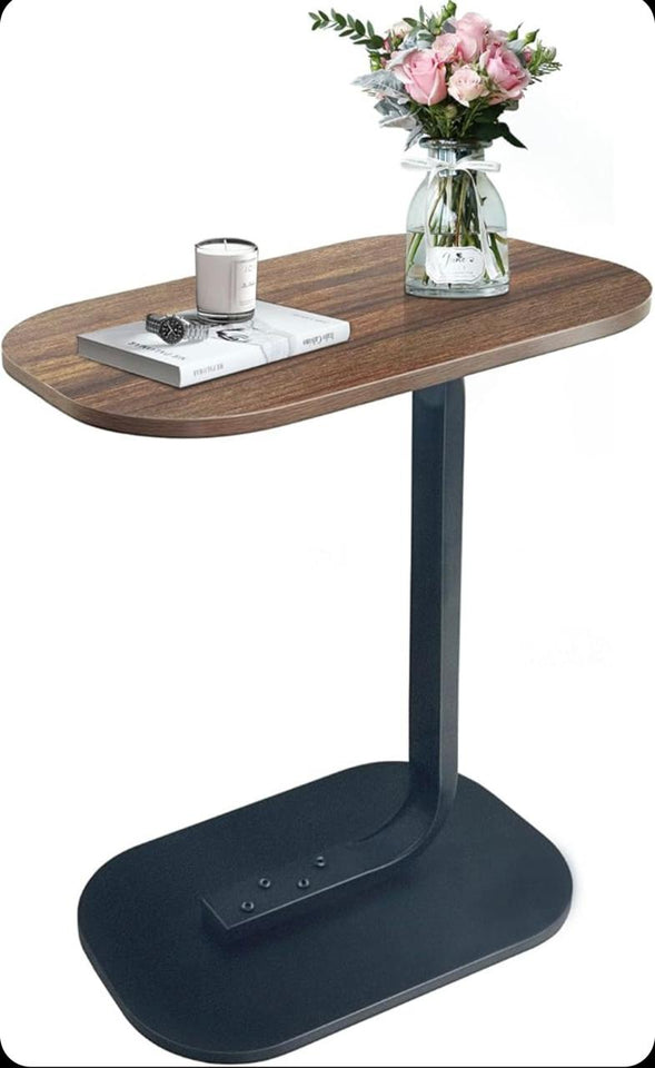 Metal c shaped side table study computer coffee table